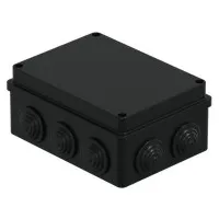 Коробка JBS150 150х110х70, 10 вых., IP55, черная (44009BL-1). Коробка монтажная. Экопласт