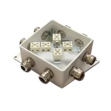 КМ-О (10к*6,0)-IP66-120х120, шесть вводов: Коробка монтажная огнестойкая