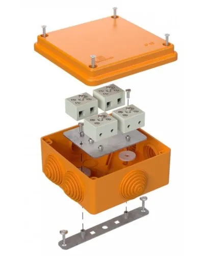Коробка огнестойкая 100х100х50 для о/п (40-0300-FR2.5-8). Коробка огнестойкая для открытой установки. Промрукав в Пскове