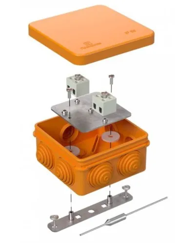 Коробка огнестойкая 80х80х40 (40-0210-FR2.5-4-П). Коробка огнестойкая для открытой установки. Промрукав в Пскове